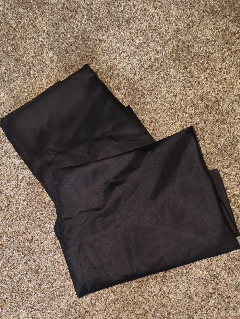 Black Mainstays Satin-Look Shear Fabric Panels Set Of 2